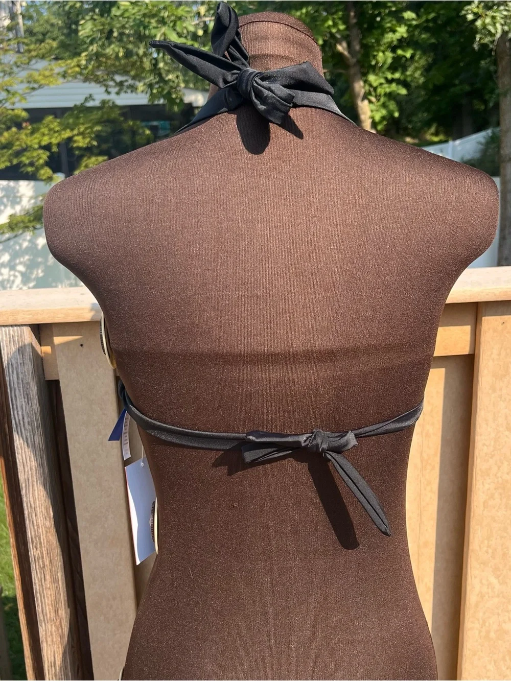 Swimsuits For All Black Beach Babe Triangle Bikini Top Sz 10 NEW Summer Vacation